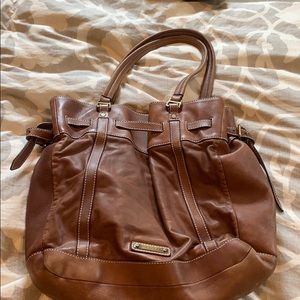 Large Brown leather Burberry bag